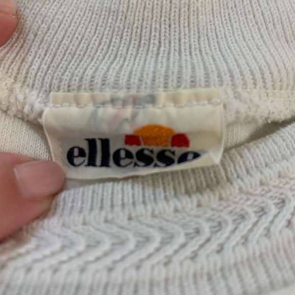 Vintage Ivory Ellesse Sports Crewneck Sweatshirt - Picture 4 of 7